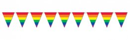 Gay Pride - 30ft Rainbow Flag Pennants Streamer