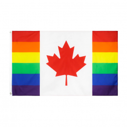 Canadian Pride Flag - 3' x 5' Polyester Flag w/Metal Grommets and a Cotton Heading