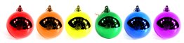 6PK Rainbow Ball Ornaments