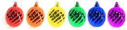 6Pk Rainbow Swirl Ornaments