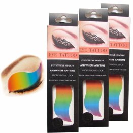 Multicolor Rainbow Water Transfer Eye Shadow Stickers 2pairs/box