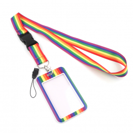 Rainbow Lanyard With ID/Credit Card Holder