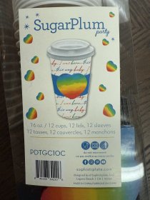 SugarPlum Party "Born This Way Baby" Rainbow To-Go Cup Set – 12 Pack