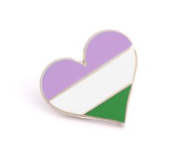 Queer Pride Heart Lapel Pin