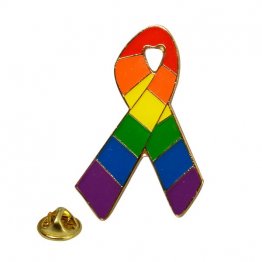 Rainbow Pride Ribbon Lapel Pin