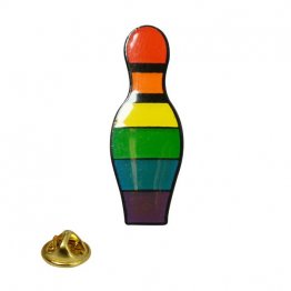 Rainbow Pride Bowling Lapel Pin