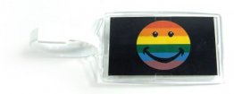 Rainbow Smilie Face Luggage Tag