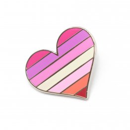Lesbian Pride Heart Lapel Pin
