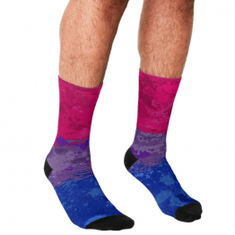 Bisexual Paint Splatter Flag Socks