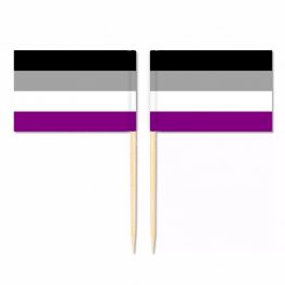 Mini Asexual Flag Toothpick Flag 50pcs