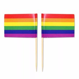 Mini Rainbow Flag Toothpick Flag 50pcs