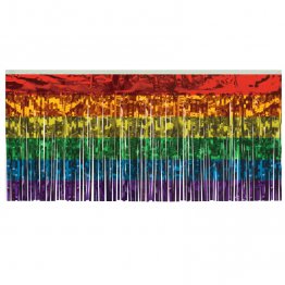 Rainbow Metallic Fringe