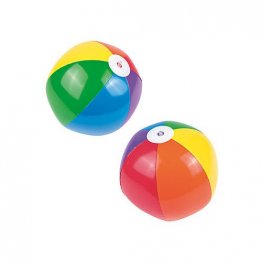 Inflatable 11" Rainbow Medium Beach Balls (1 Dozen)