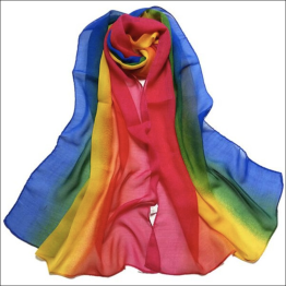 Rainbow Chiffon Scarf