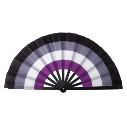 Asexual Pride Folding Hand Fan – 25" Wide
