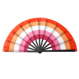Lesbian Pride Folding Hand Fan – 25" Wide