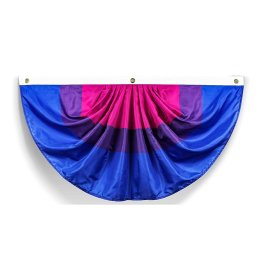 Bisexual Pride Pleated Bunting Flag w/Grommets