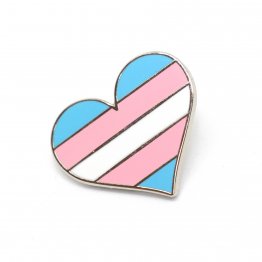 Transgender Pride Heart Lapel Pin