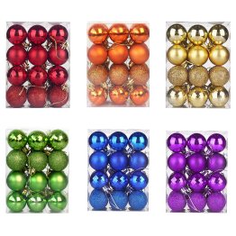 Rainbow Set Christmas Ball Baubles Assorted Pendant Shatterproof Ball Ornament Set Decorations