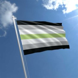 Agender - 3' x 5' Polyester  Flag w/Metal Grommets and a Cotton Heading