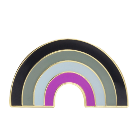 Asexual Rainbow Lapel Pin