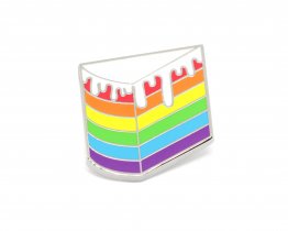 LGBT Rainbow Cake Enamel Pin