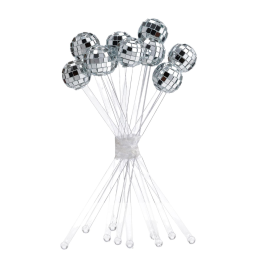 Disco Balls Cocktail Stirrers 12pk