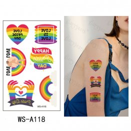 Rainbow Pride Temporary Tattoo Pack A118