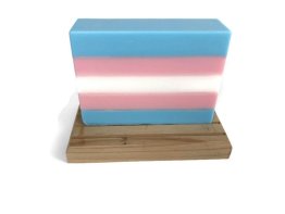 Trans Flag Soap - Transgender Pride Soap Bar - Glycerin Soap - Sea of Trans-quility Scent - Trans Gift