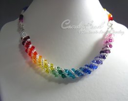 Sparkling Rainbow Swarovski Twist Necklace