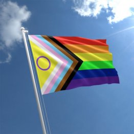 Intersex Progress Pride Flag - 3' x 5' Polyester Flag w/Metal Grommets and a Cotton Heading