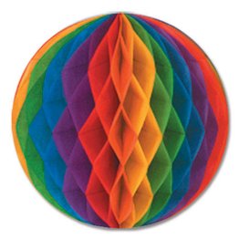 Rainbow Tissue Ball 14"