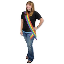 Rainbow Satin Sash 33" by 4"