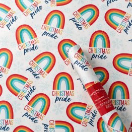 55 sq ft 'Christmas Pride' Rainbow Gift Wrap