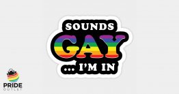 PrideOutlet's "Sounds Gay... I'm In" Rainbow 4" Inch Bumper Sticker