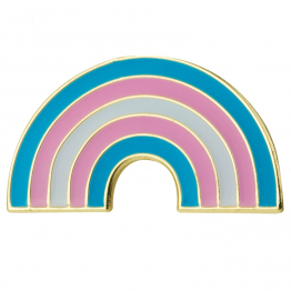 Transgender Rainbow Label Pin