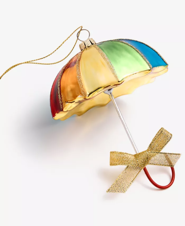 Love Is Love Rainbow Umbrella with Bow Ornament