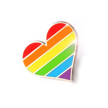 Rainbow Pride Heart Lapel Pin