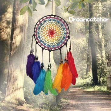 Handmade Rainbow Dream Catcher