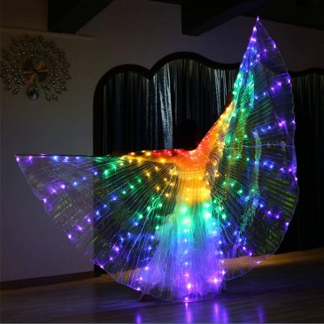 Rainbow LED Butterfly Wings