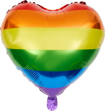 C.R. Gibson Love is Love Balloon Garland Arch Kit, 16 Foot Arch, 3.25 Foot Rainbow Fringe, 3 Rainbow Mylar Heart Balloons, and More, Over 60 Pieces