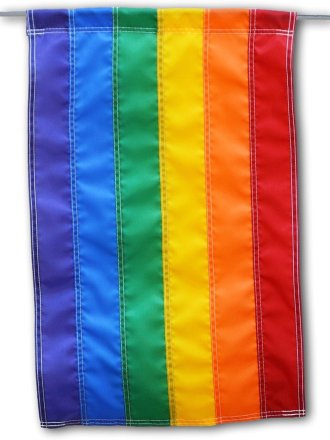Gay Pride - 12" x 18" Foot Rainbow Garden Sewn Nylon Flag [ clone ]