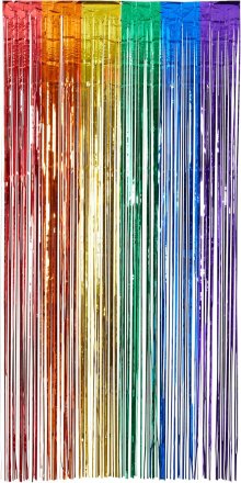 C.R. Gibson Love is Love Balloon Garland Arch Kit, 16 Foot Arch, 3.25 Foot Rainbow Fringe, 3 Rainbow Mylar Heart Balloons, and More, Over 60 Pieces