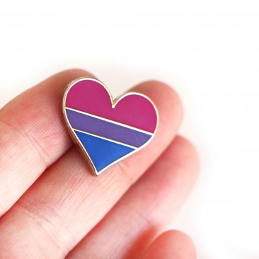 Bisexual Pride Heart Lapel Pin