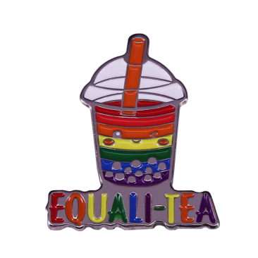 Rainbow "Equali-tea" Enamel Pin Tea Pin