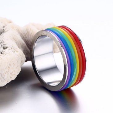 Classic Rainbow Pride Silicone Ring