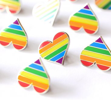 Rainbow Pride Heart Lapel Pin