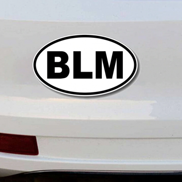 BLM Black Lives Matter Vinyl Oval Sticker