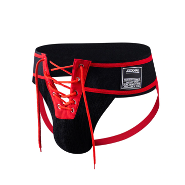 JOCKMAIL 3.15" Waistband Footballer Lace-Up Jockstrap