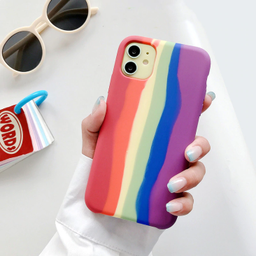 Original Rainbow Liquid Silicone iPhone Case